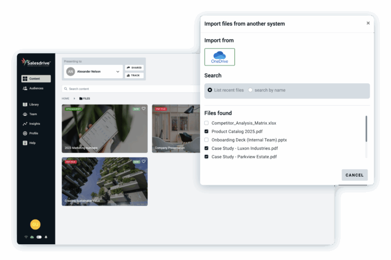 Salesdrive integratie Onedrive
